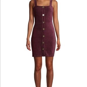 Plus Size Front Button Ribbed Dress